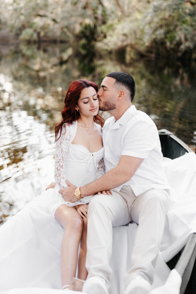 Notebook Canoeing Engagement Photoshoot