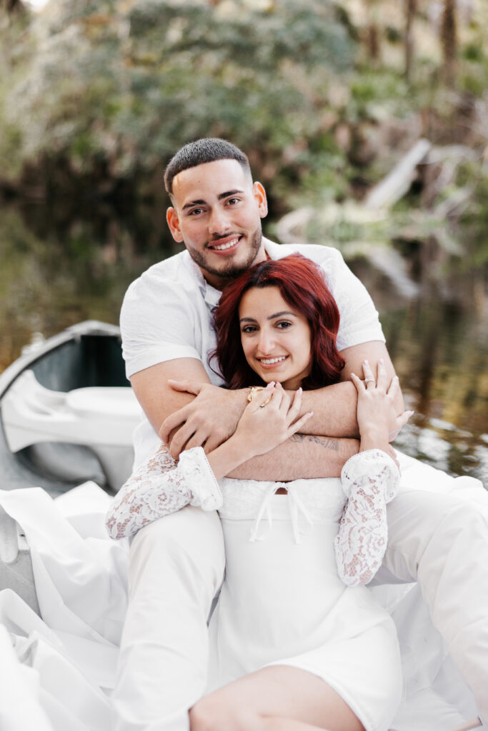 Notebook Canoeing Engagement Photoshoot