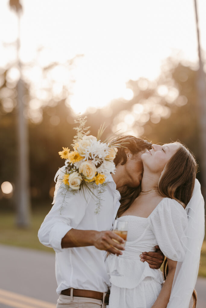 roller skate bridal photoshoot