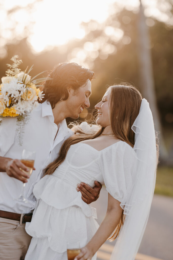 roller skate bridal photoshoot