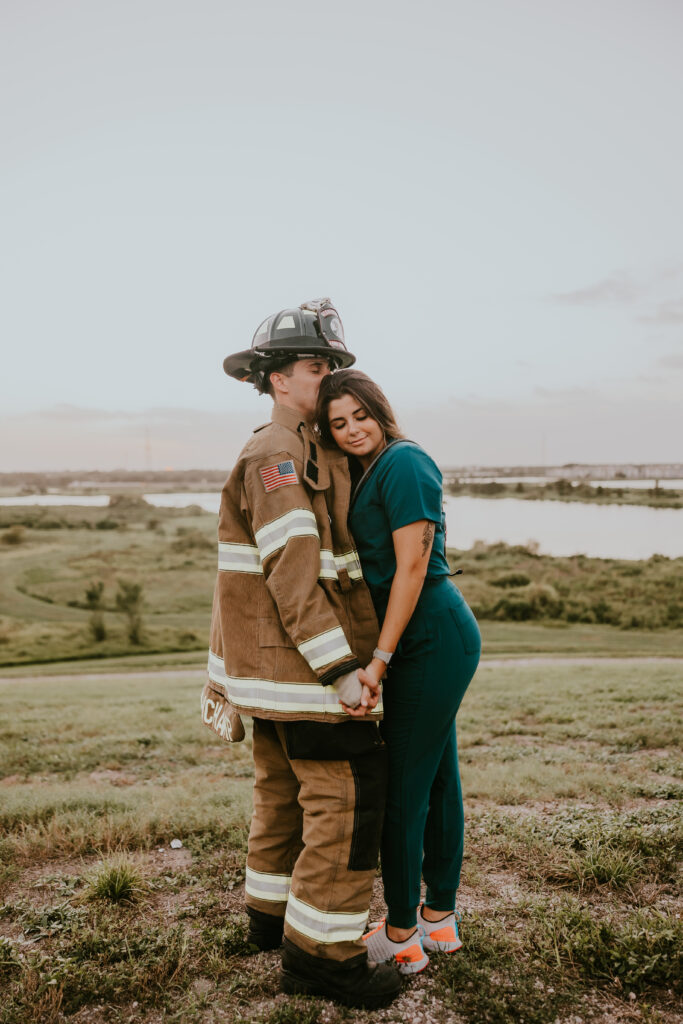 nurse and firefighter couple photos