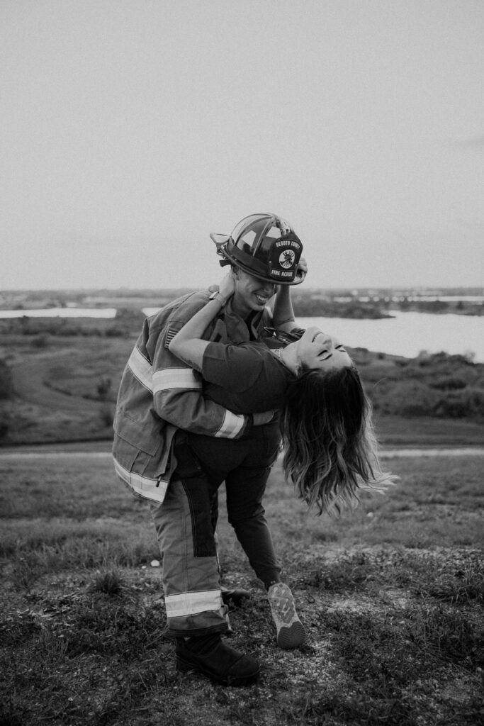 nurse and firefighter couple photos