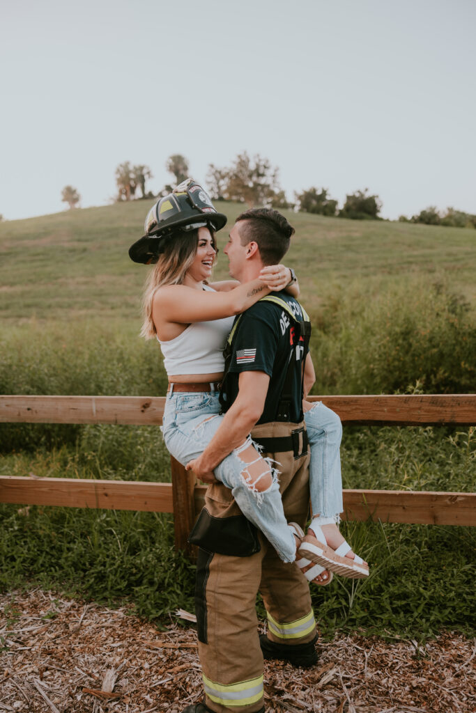 nurse and firefighter couple photos