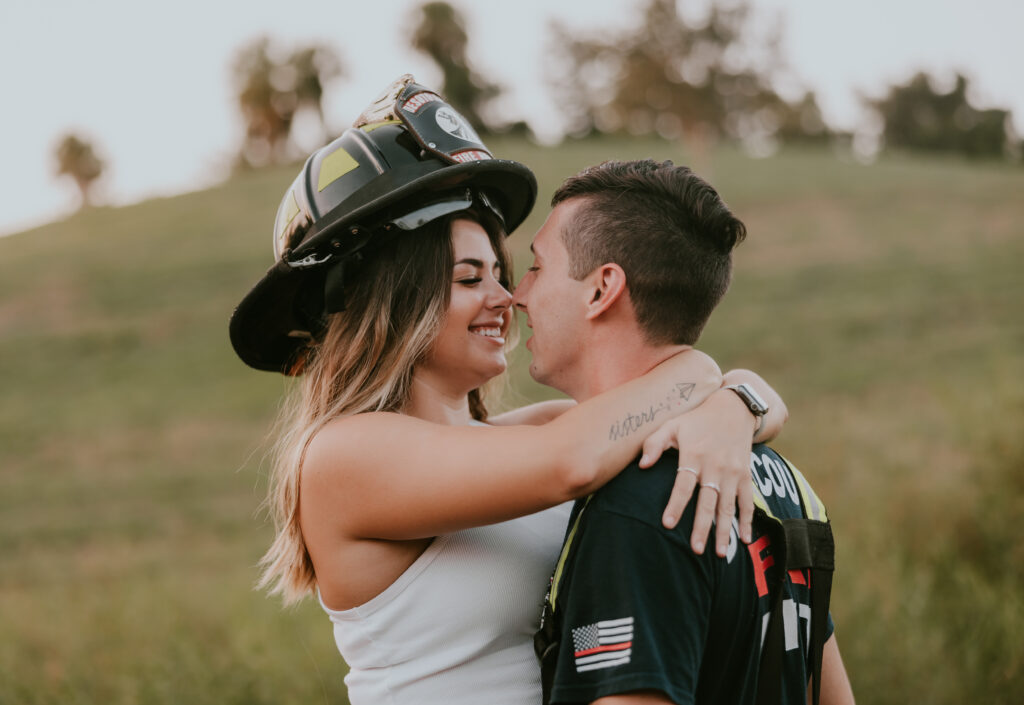 nurse and firefighter couple photos