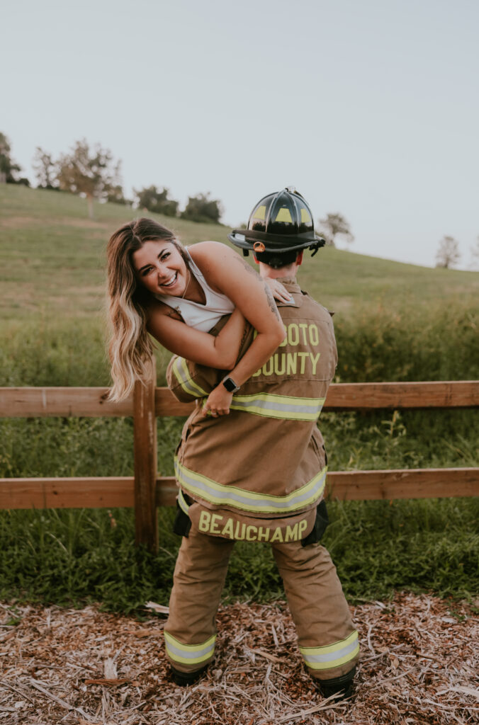 nurse and firefighter couple photos