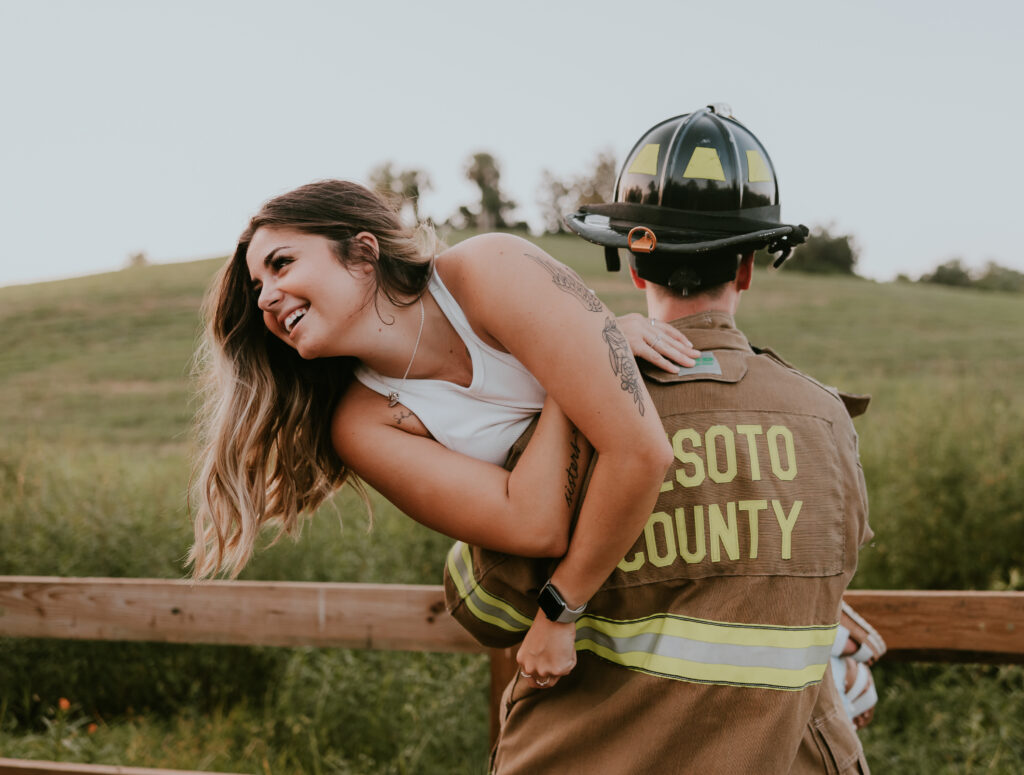 nurse and firefighter couple photos